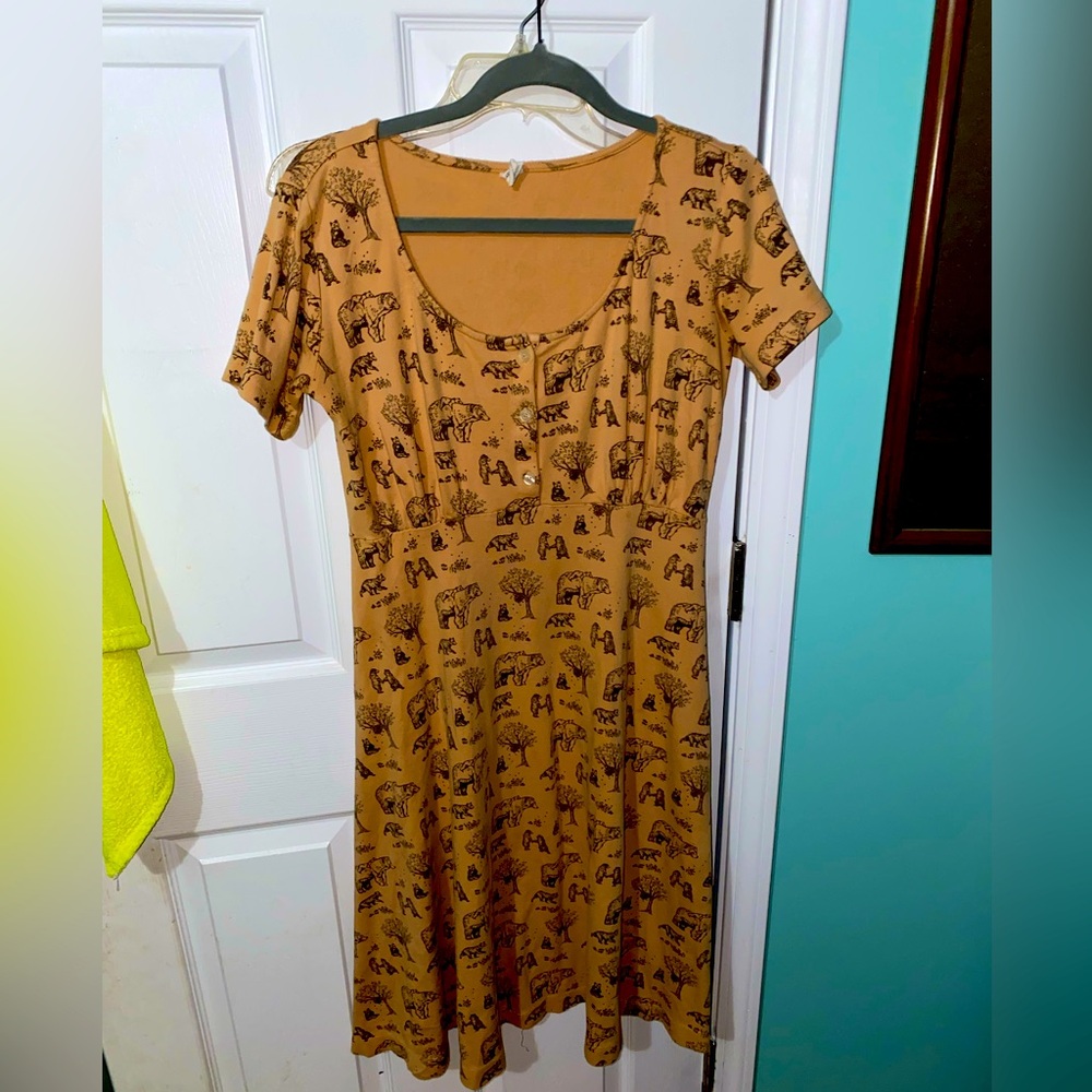 Kate Quinn organic mama bear print dress